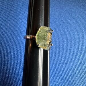 Sterling Moldavite Ring